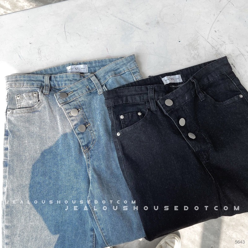 Quần dài jeans ba cúc ống rộng 5643