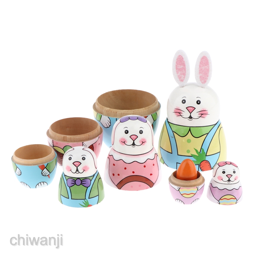 Bộ 5 Búp Bê Nga Bằng Gỗ Dễ Thương