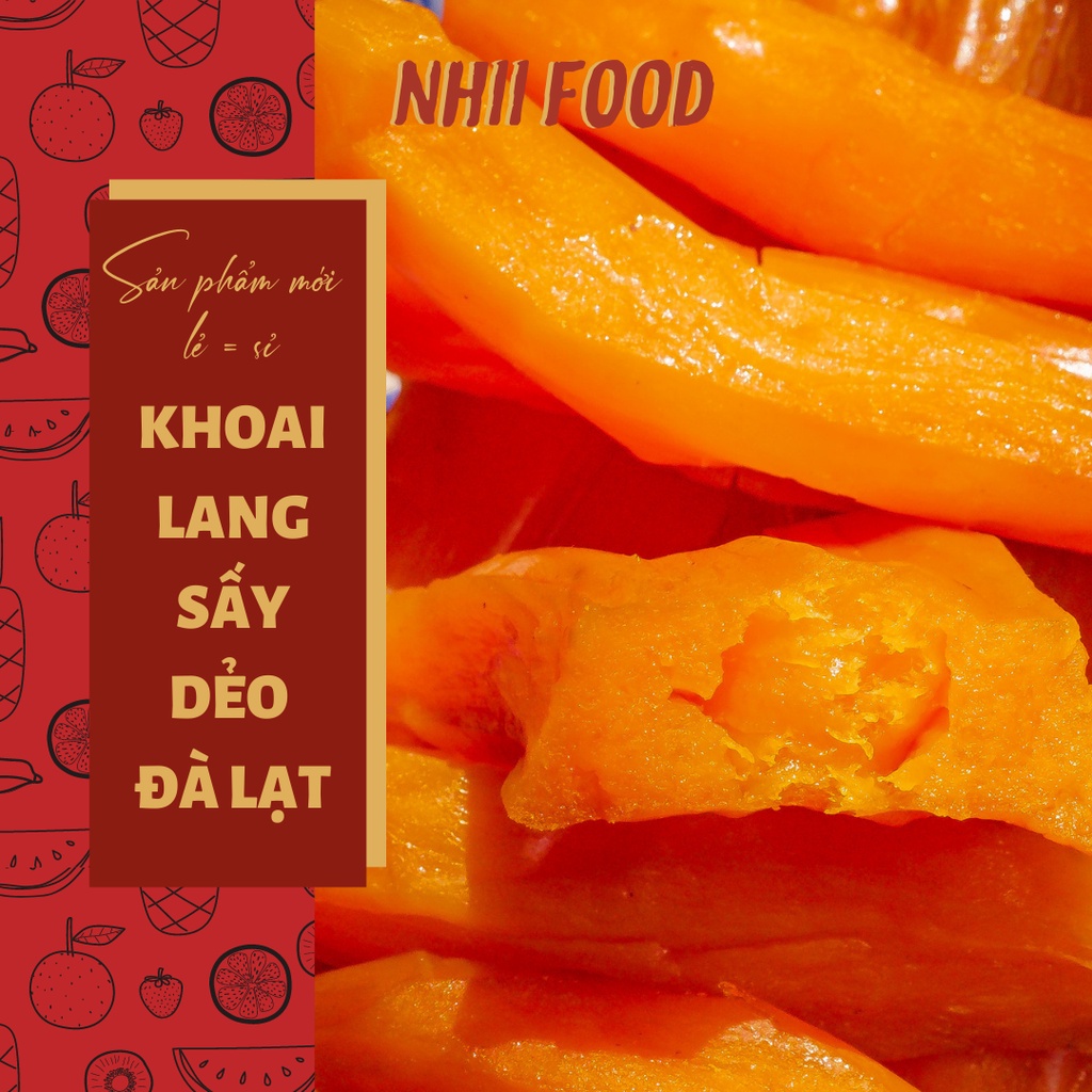 250GR Khoai lang mật sấy dẻo Đà Lạt NHII FOOD thực phẩm sạch nhà làm