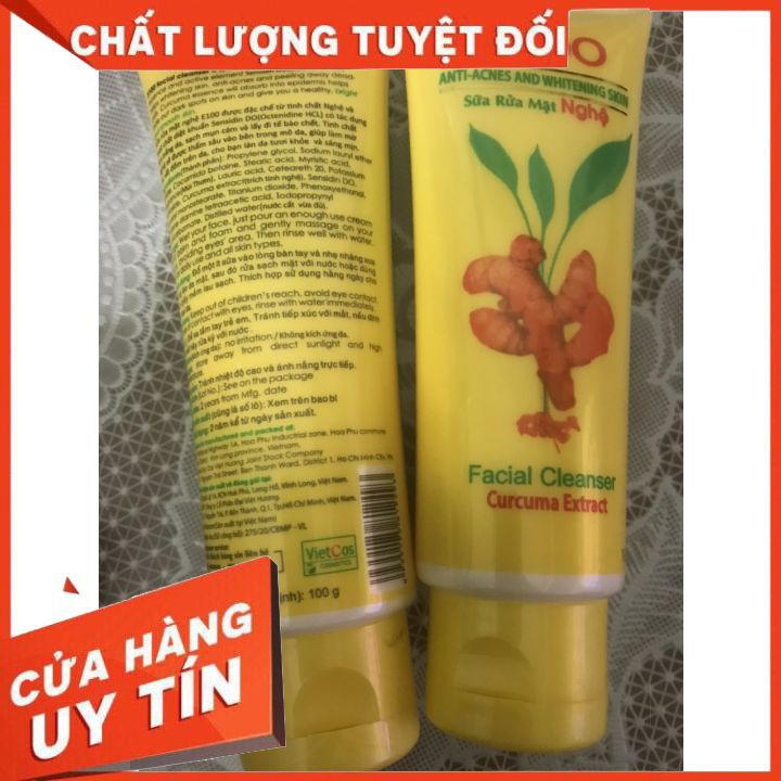 Chính hãng🌳🌳🌳Sữa rửa mặt E100 Nghệ🌳🌳🌳 Ngừa mụn  sáng da ,giảm nhờn ,dành cho moi loaij da🌳🌳🌳🌳🌳🌳