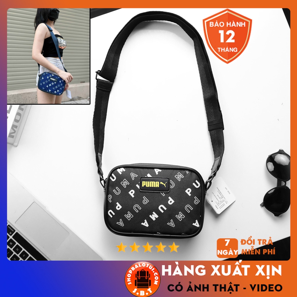 Túi đeo chéo nam nữ mini thời trang unisex đeo vai nhiều ngăn cao cấp chất vải chống nước tốt PM