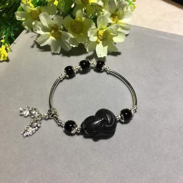 Vòng tay hồ ly cham bạc