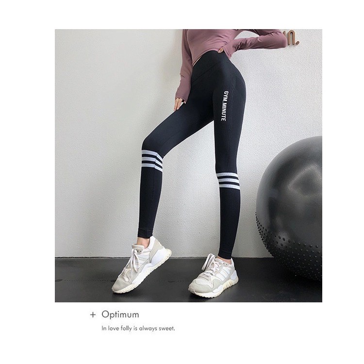 (QT14) Quần  Gym MINUTE Legging Thể Thao Lưng Cao Không Đường May hàng quảng châu cao cấp