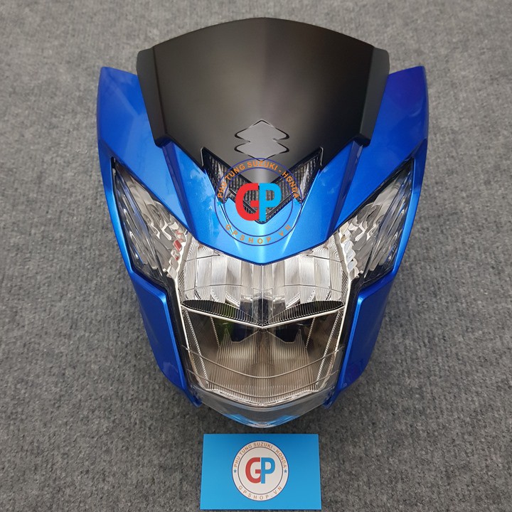 Đầu đèn Satria 150 Fi xanh gp