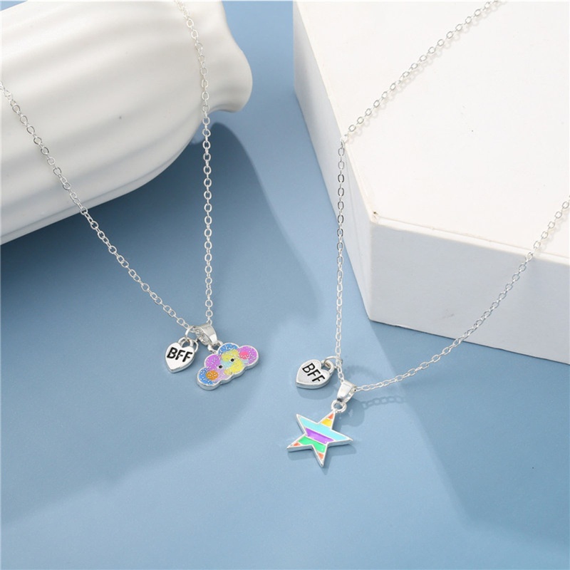 Vòng cổ Mặt Ngôi Sao Đám Mây Nhiều Màu Sắc