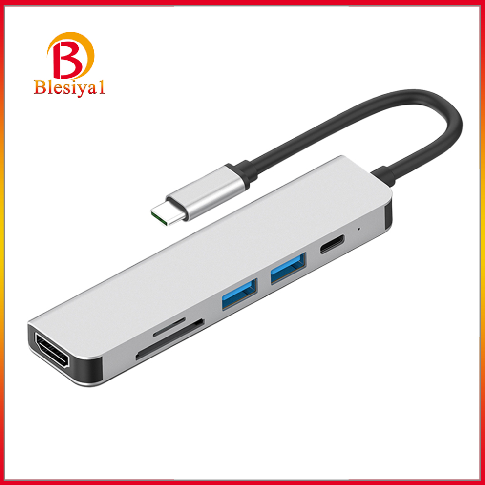 Đầu Đọc Thẻ Nhớ Tf 6 Trong 1 Usb-C Type C Sang 4k Hdmi Usb 3.0 Cho Macbook Pro