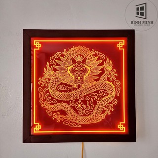 Tranh Rồng có đèn Led