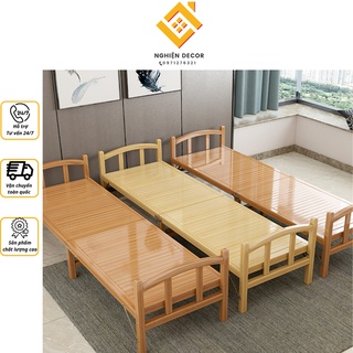 Giường gấp làm từ tre độ rộng 80cm, Chõng tre xếp gọn