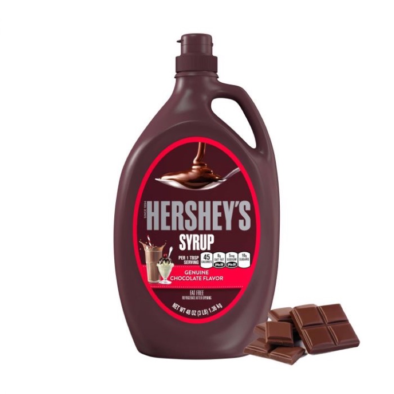 [DATE 08/2026]Sốt Socola Syrup Hershey's Chai Lớn 1.36 kg