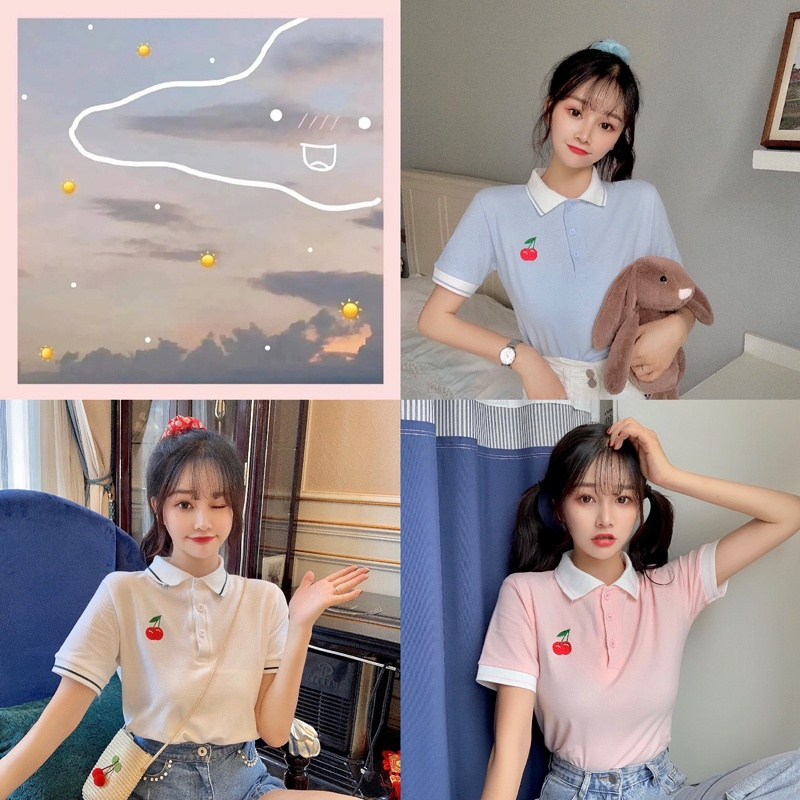 Áo thun polo SUXI ngắn tay thiết kế mới thời trang mùa hè cho nữ