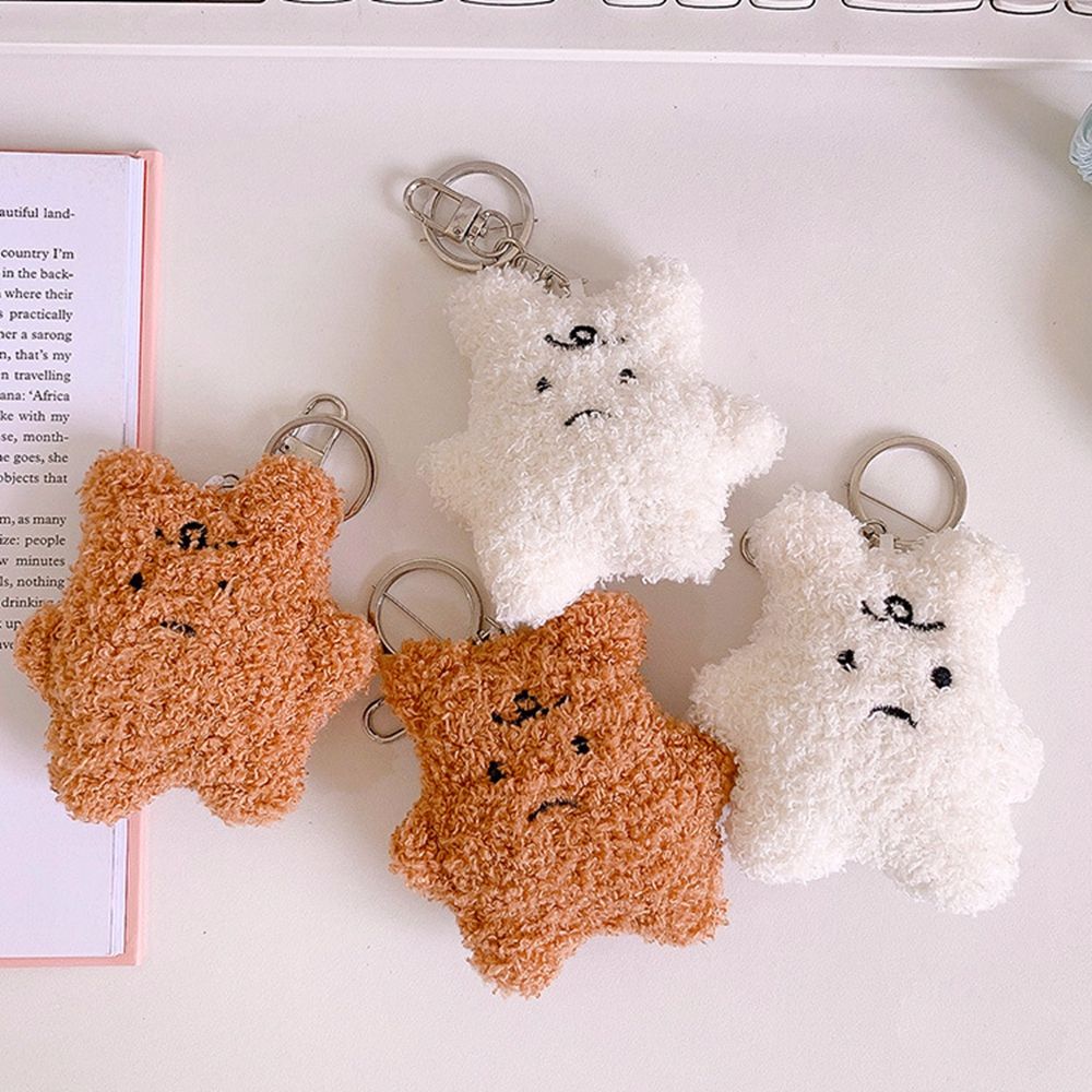 Móc Chìa Khóa Hình Chú Gấu Nhồi Bông Dễ Thương Nhiều Màu Sắc