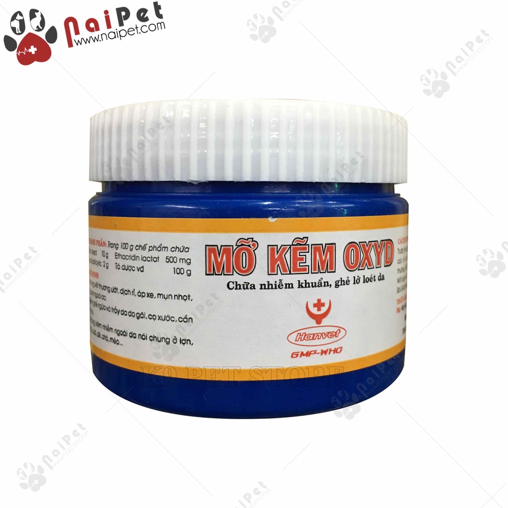 Thuốc Chữa Nhiễm Khuẩn Ghẻ Lở Loét Da Mỡ Kẽm Oxyd 100g