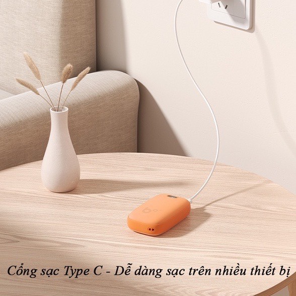 Máy sưởi ấm mini cầm tay đáng yêu Jisulife NS02 - Sử dụng 4-8h kiêm sạc dự phòng - 5400mAh - chính hãng