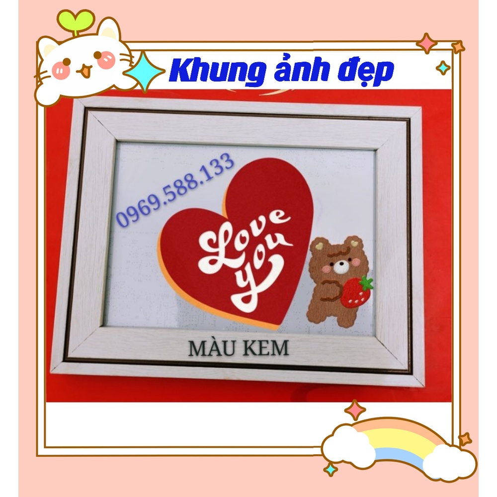 Khung ảnh 13x18cm mẫu viền đẹp để bàn tiệc cưới giá rẻ(mặt khung bằng mica)