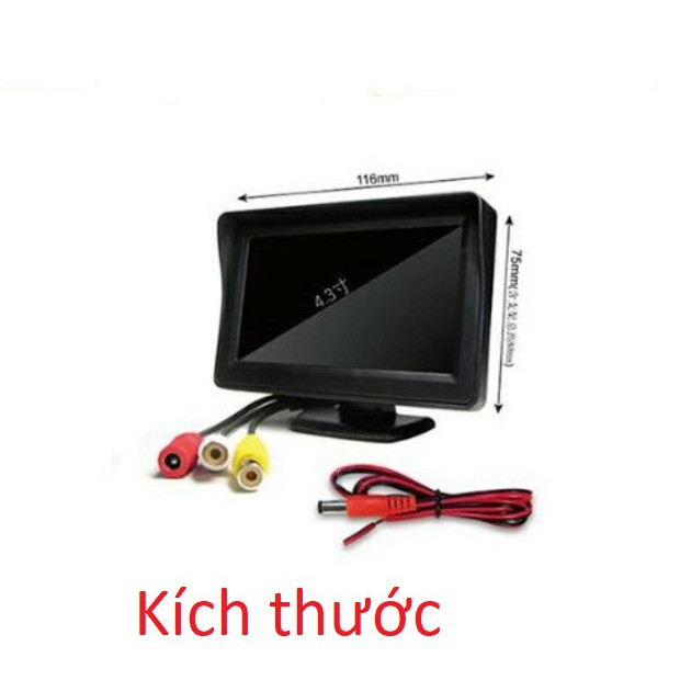 Màn hình gắn kính 5inch taplo 4.3 inch hiển thị hình ảnh cho camera lùi cập lề chất lượng cao | BigBuy360 - bigbuy360.vn