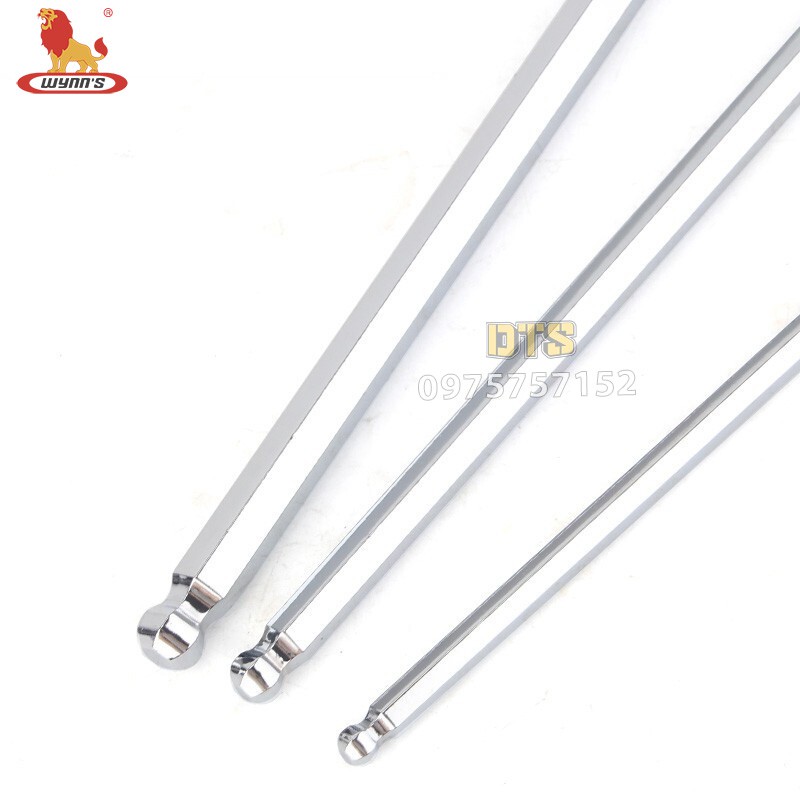 Bộ 9 lục giác đầu bằng, lục giác đầu bi dài đa năng WYNN'S 1.5-10mm, bộ lục giác thép CR-V siêu cứng sửa chữa mở ốc vít
