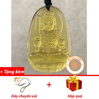 Mặt Dây Chuyền Phật Bản Mệnh Bất Động Minh Vương Lưu Ly Vàng