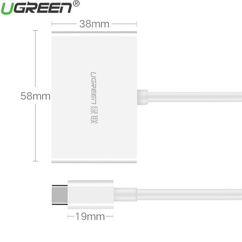 Cáp Chuyển USB Type-C to HDMI và VGA 4K x 2K Cao Cấp Ugreen 30843