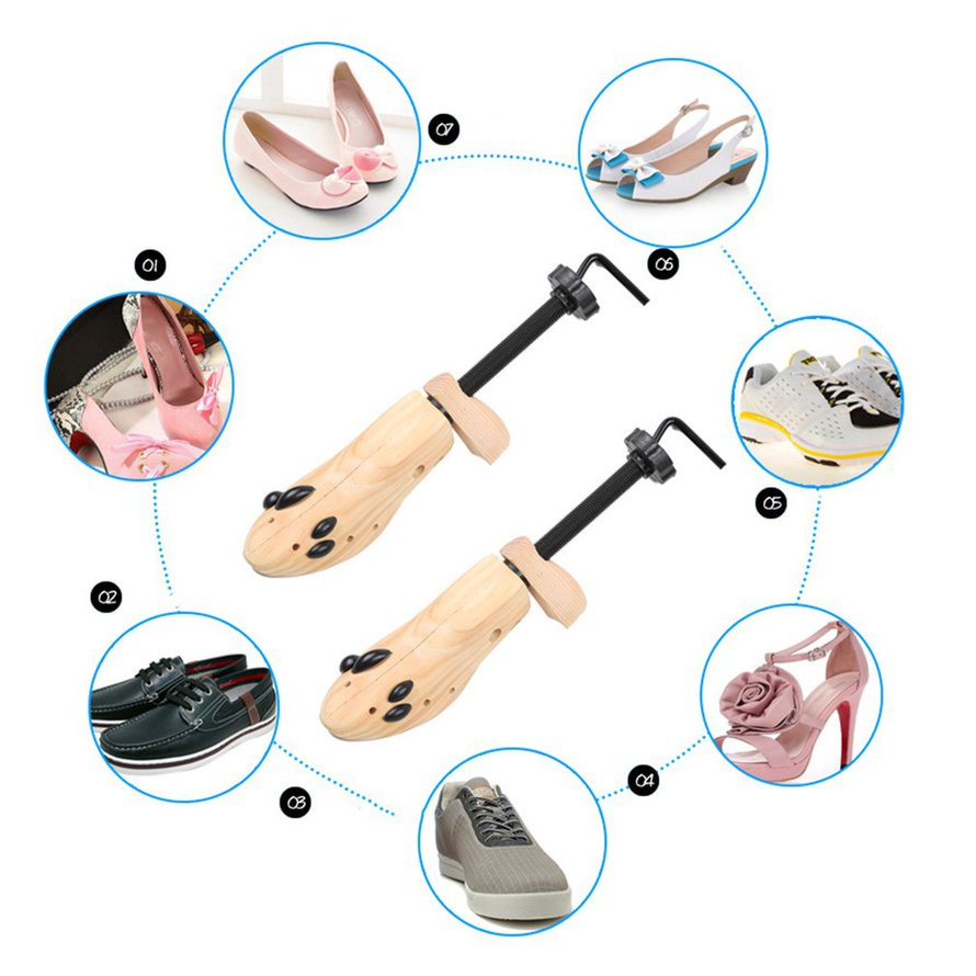 Đàn ông Phụ nữ Giày gỗ có thể điều chỉnh Cáng Máy định hình Giày phổ dụng Mở rộng