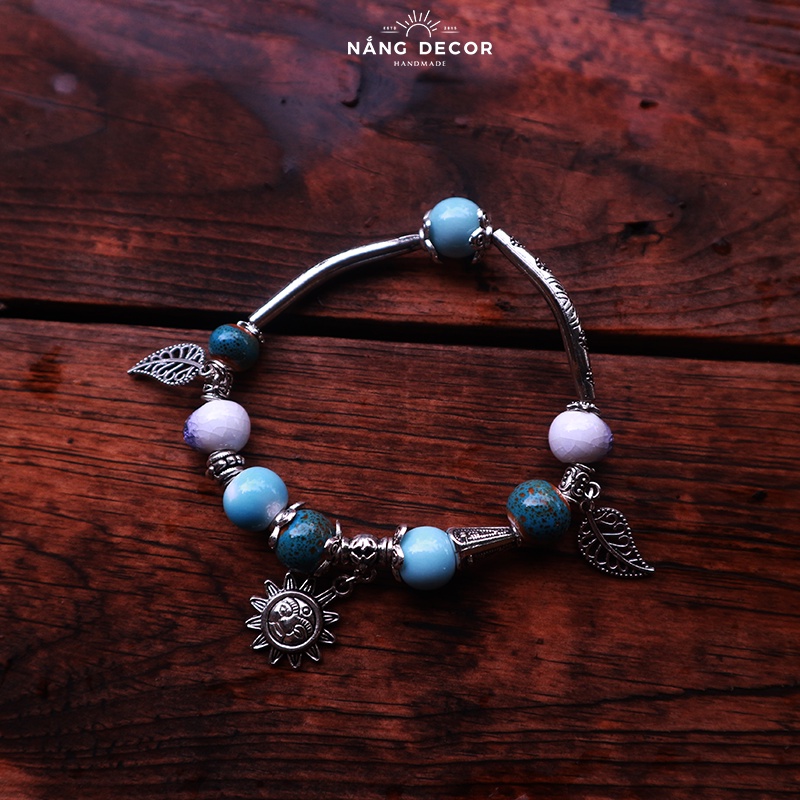 Trang Sức Vòng Tay Pandora Nữ Hạt Gốm Phong Cách