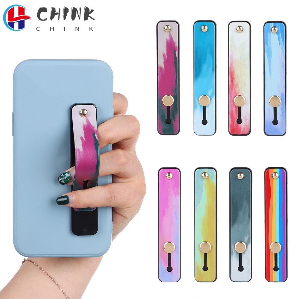 Giá đỡ điện thoại dạng nhẫn đeo tay bằng silicon màu cầu vồng đa năng