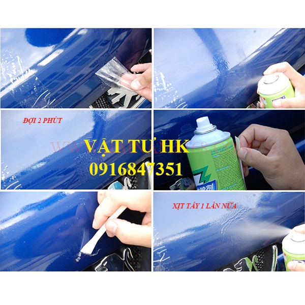 (MỚI) Chai xịt tẩy keo, tẩy nhựa đường, làm sạch vết băng dính oto xe máy tủ lạnh máy giặt điều hòa