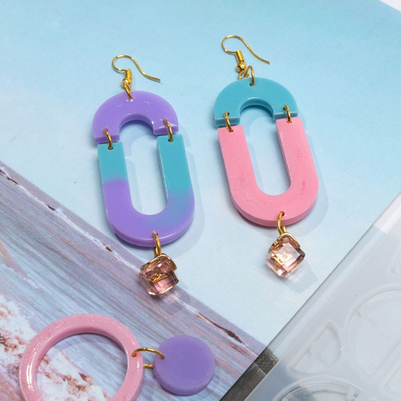 Sa Khuôn Silicone Làm Bông Tai Thủ Công DIY