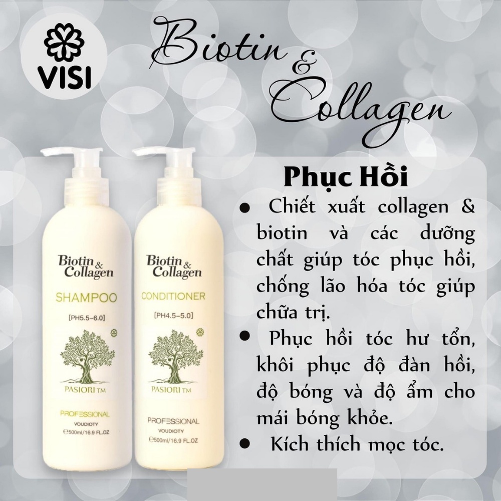 Dầu Gội Xả COLLAGEN BIOTIN Voudioty 500 - 1000ml Giảm Rụng Tóc, Phục Hồi, Sạch Gàu Kiềm Dầu | Centella.official