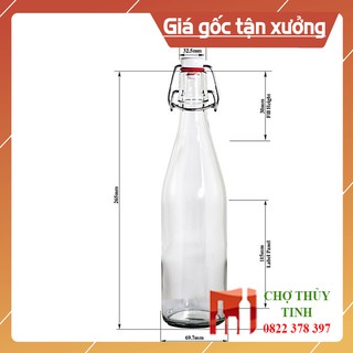 COMBO 2 CHAI THỦY TINH NẮP GÀI DUNG TÍCH 500ML CAO CẤP