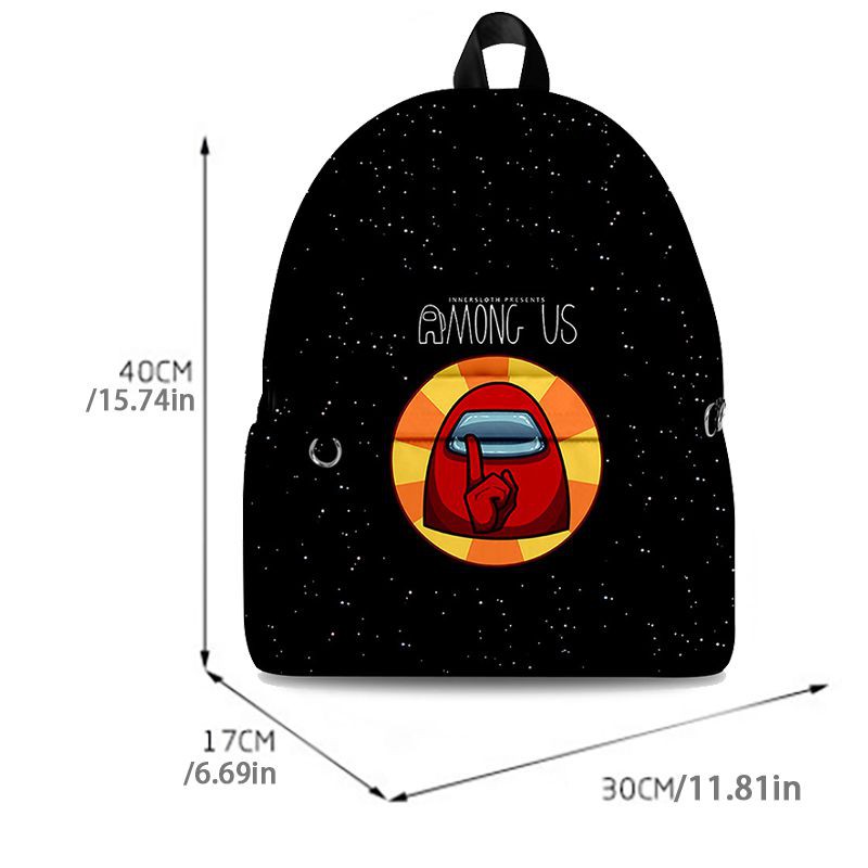 Among Us Game School Bag Students Backpack Rucksack Shoulder Travel Zipper Bag