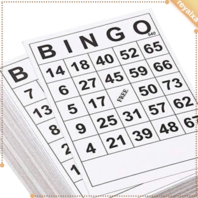 Bộ Bài BINGO 1 Trong Một 60 Tấm 6 X 7 Inch Thiết Kế Độc Đáo