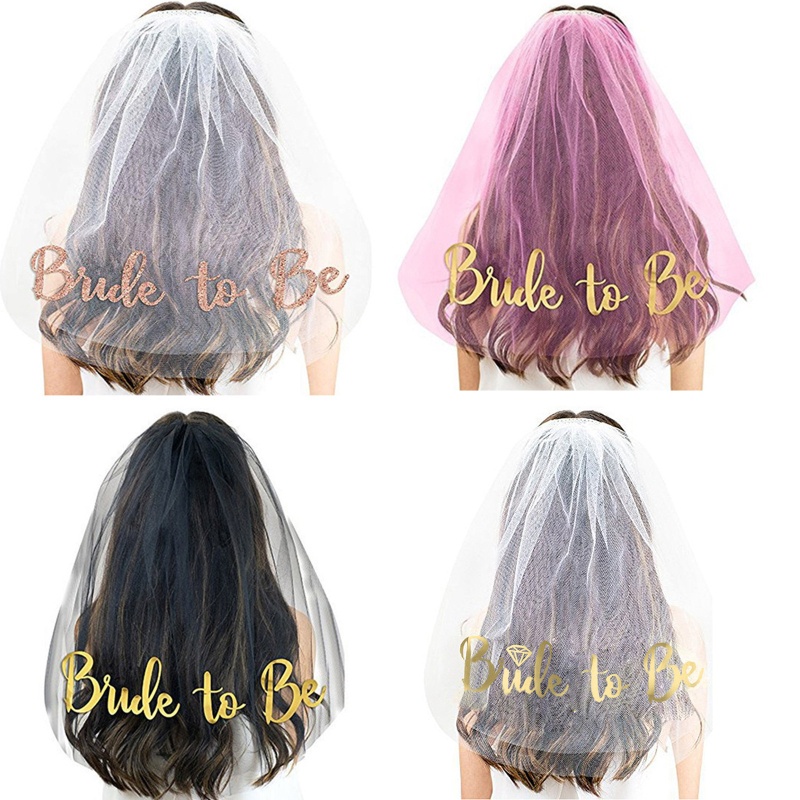 Mạng Che Mặt In Chữ Bride To Be Trang Trí Tiệc Cưới / Đính Hôn