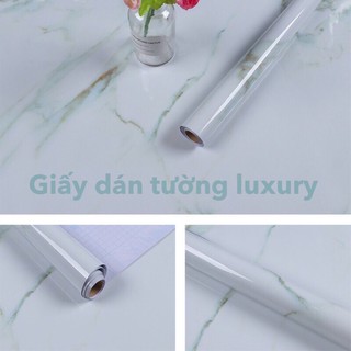 Giấy dán bếp- decal giấy dán tường chịu nhiệt, sẵn Keo cuộn dài 5mx60cm giả vân đá dán bếp