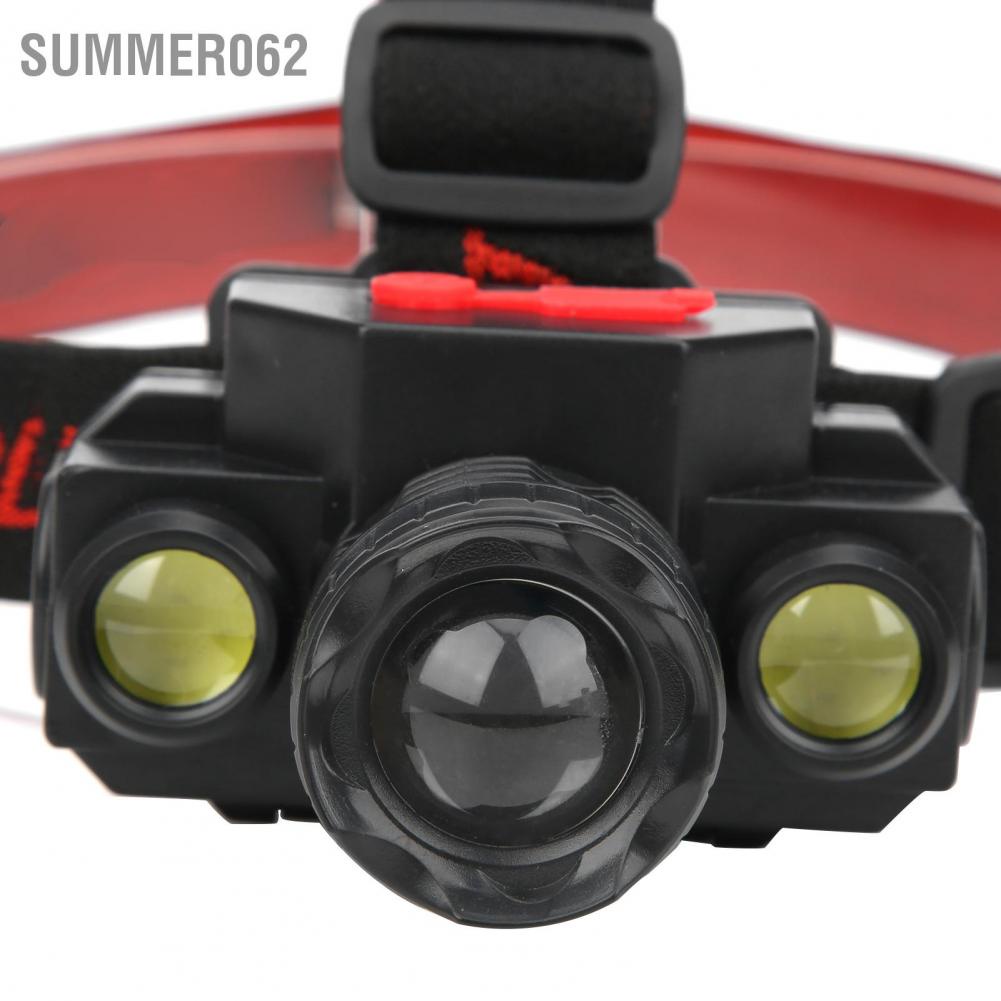 Summer062 LED Headlamp Headband Light USB Rechargeable Jogging Outdoor Camping Supplies T6
