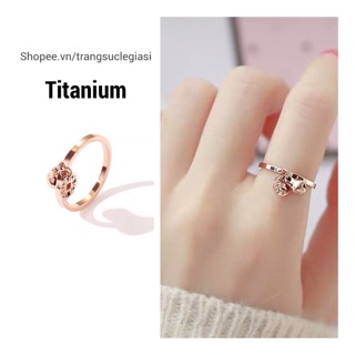 Nhẫn titan dễ thương không đen