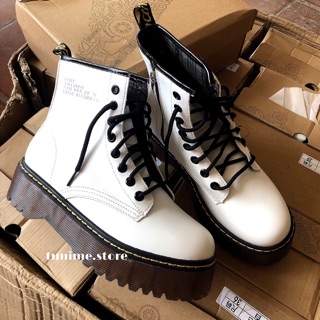(CÓ SẴN- Video, Ảnh thật) Giày Basic Boot Ulzzang Cao Cấp đế 5p sườn khoá zip