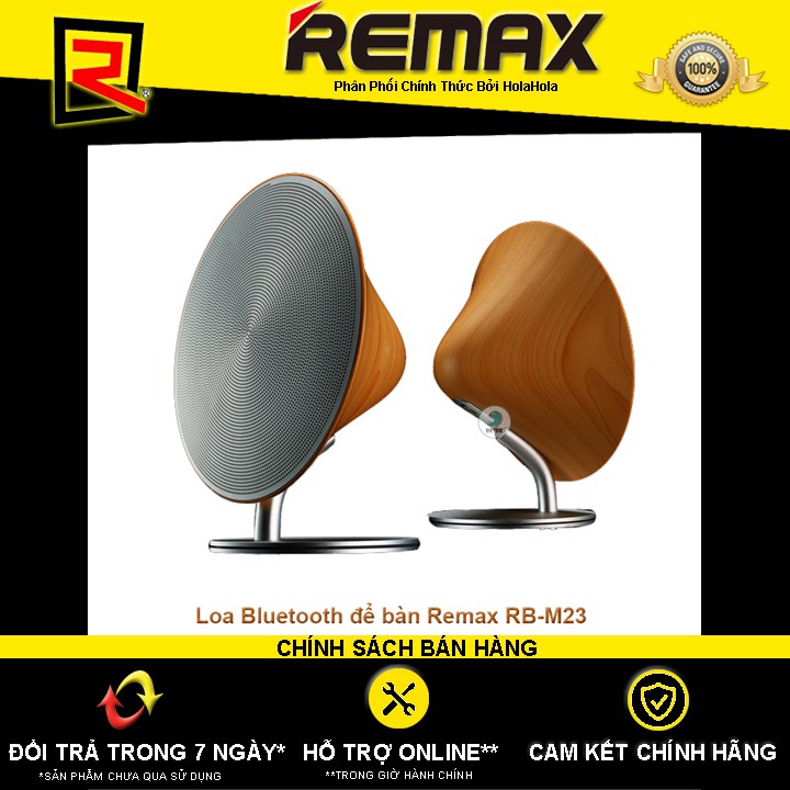 [Mã SKAMAP6 giảm 8% đơn 250k]Loa Bluetooth để bàn Remax RB-M23 (Bạc vân gỗ)