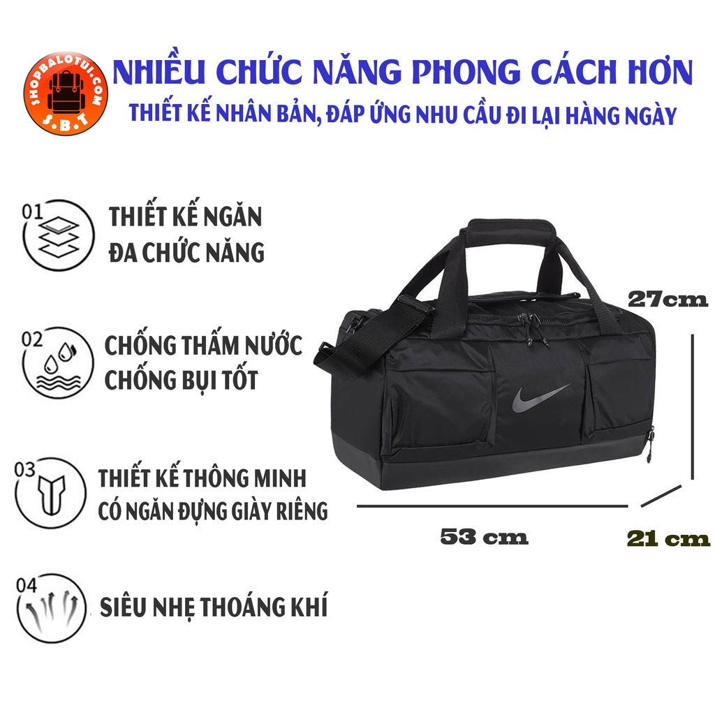 Túi du lịch trống thể thao nam nữ chống nước có nhiều ngăn đựng quần áo đồ tập Vapor Power Men’s Training Duffel