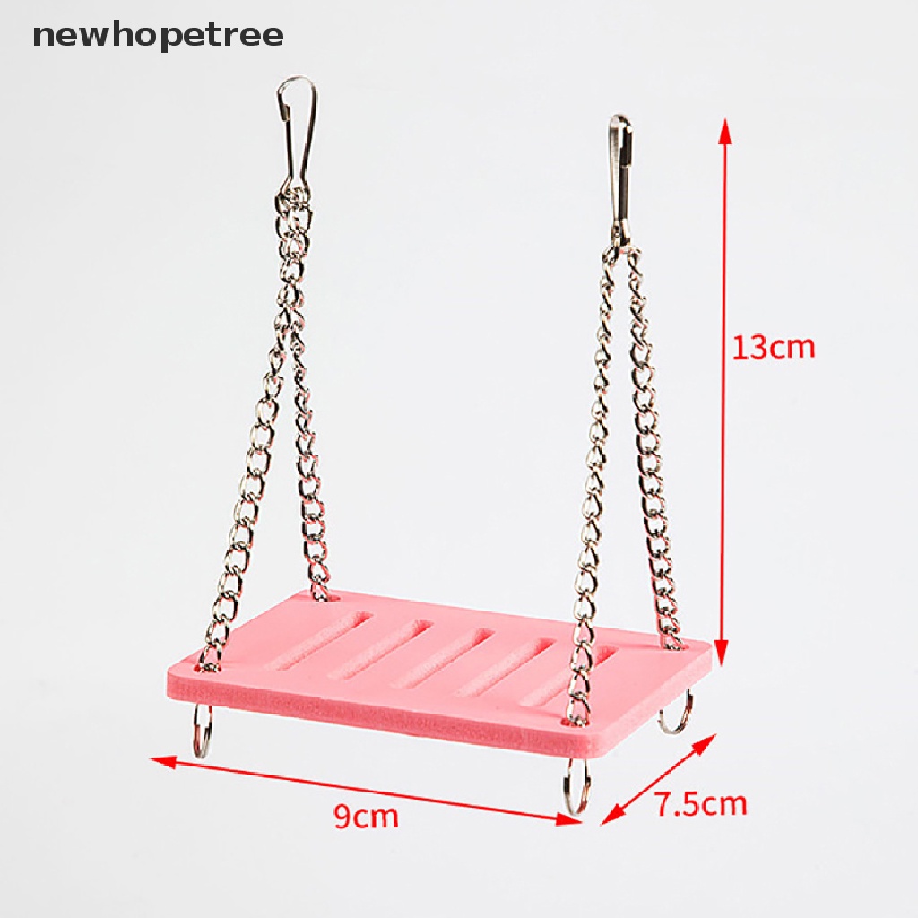 Xích Đu Đồ Chơi Bằng Gỗ Nhiều Màu Sắc Siêu Thú Vị Dành Cho Chim Vẹt / Chuột Hamster