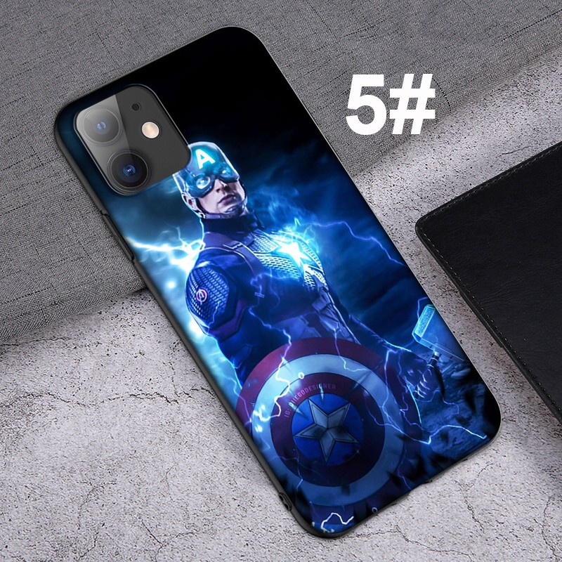 Ốp lưng silicon họa tiết Captain America cho iPhone XR X Xs Max 7 8 6s 6 Plus 7+ 8+ 5 5s SE 2020