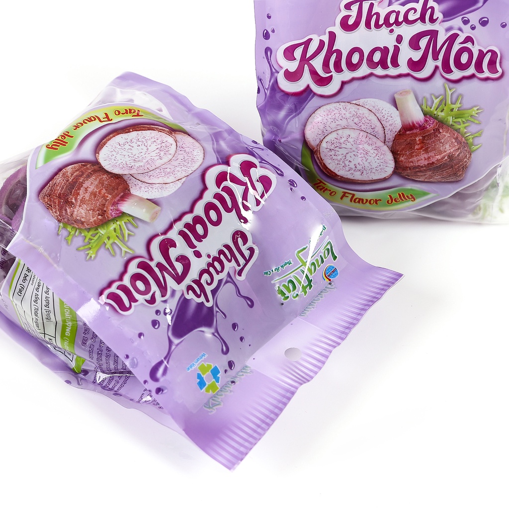 Thạch Rau Câu Long Hải Hương Vị Khoai Môn Trọng Lượng Túi 416 G