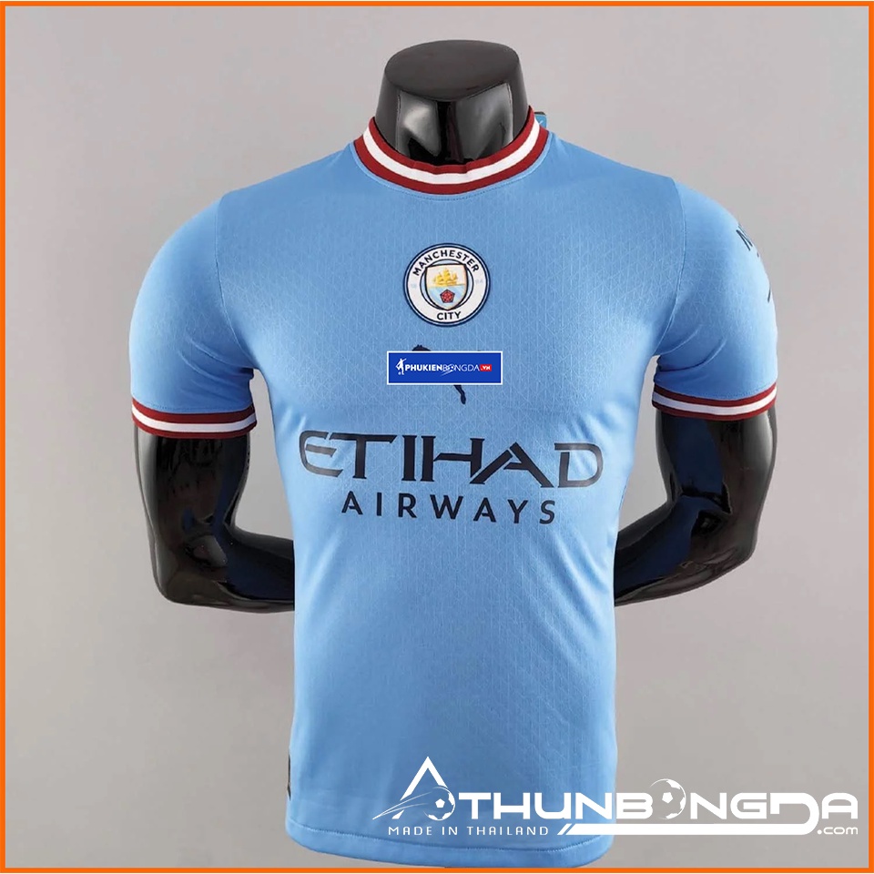 Áo đấu Man City xanh sân nhà 2022/2023, 2022/23 bản PLAYER Issue BODY fit cao cấp Thái Lan