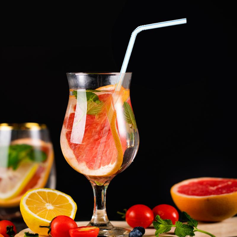 Set 100 Ống Hút Nhựa Dài 8 Inch Nhiều Màu Sắc Dùng Một Lần