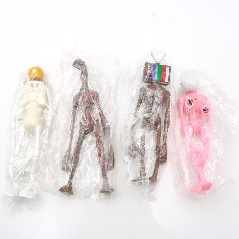 New 4pcs/8pcs set Siren Head Action Figures PVC Model Chest Glows Kids Collection Miniatures Toys Gift