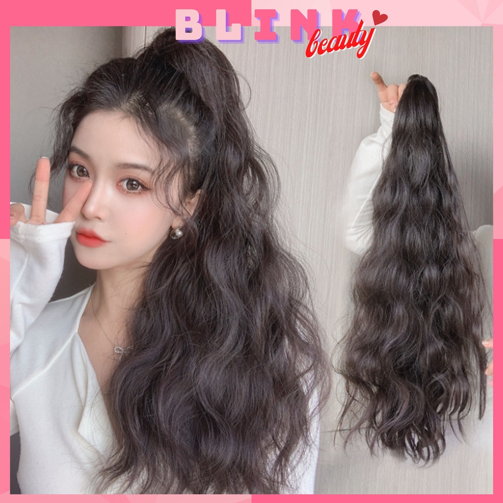TÓC GIẢ ĐUÔI NGỰA XOĂN XÙ MÌ MỀM MƯỢT MÀU SẮC ĐA DẠNG DẠNG KẸP NGOẶM TIỆN LỢI DỄ DÙNG AM29