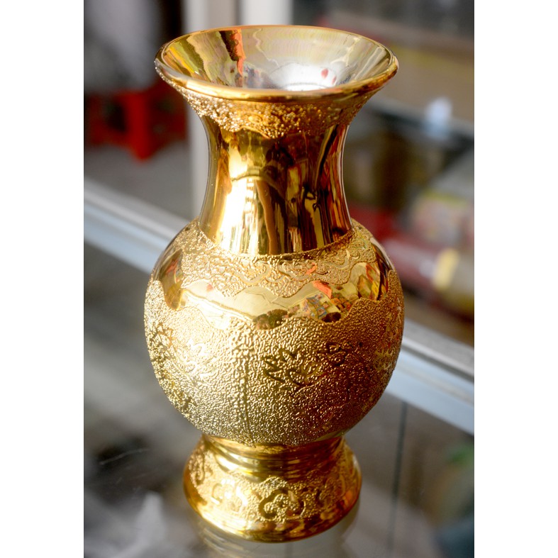 Bình hoa thờ cúng kim sa vàng