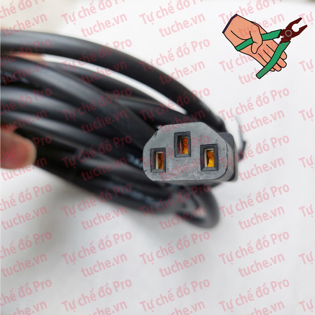 Dây nguồn AC dài 4m lõi ĐỒNG 3x1mm2, phích 3 chân Mỹ, giắc nguồn C13