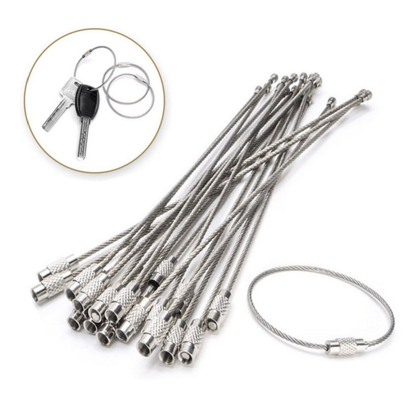 Móc khóa EDC GALANO móc chìa khóa xe, móc khóa balo dây thép dây inox 304 bền chắc vặn vít HG-001302