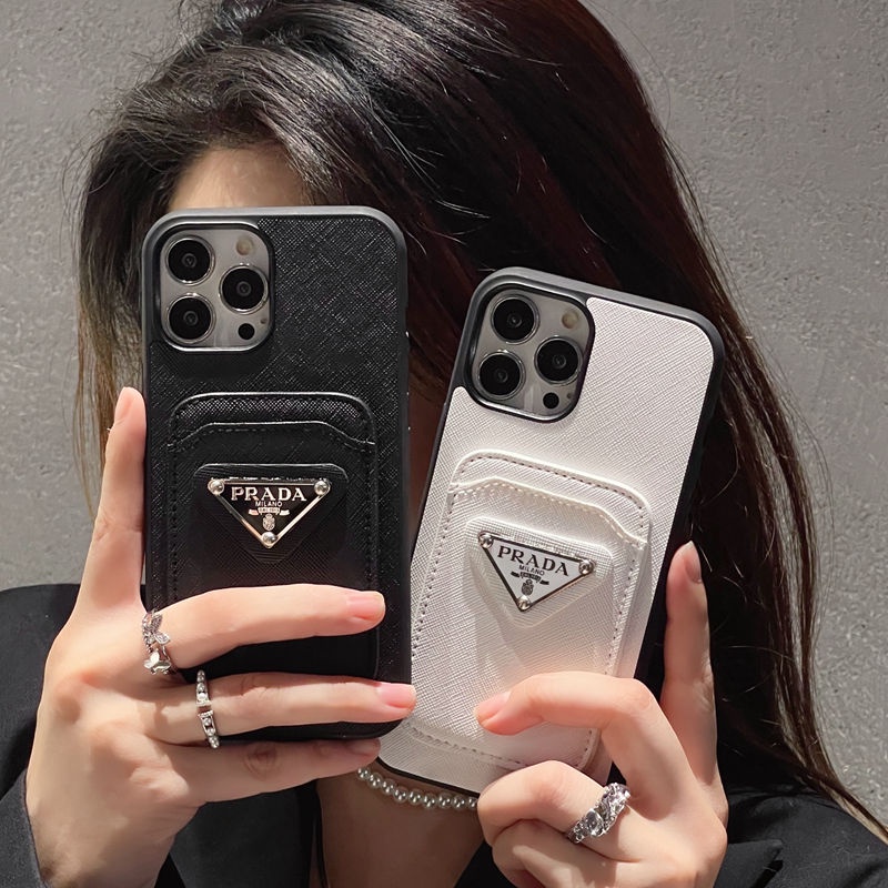 PRADA Ốp Điện Thoại Da Chống Sốc Sang Trọng Cho Samsung Galaxy S23 Plus S22 S23 UItra S21 Plus S20 S10 Note 10 Plus Note 20 UItra Galaxy S23