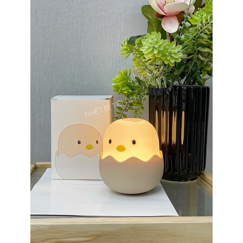 Đèn Ngủ Silicon , Cảm Ứng Hình Vỏ Quả Trứng Gà Siêu Dễ Thương